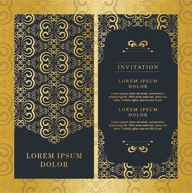 Elegant decorative wedding invitation cards