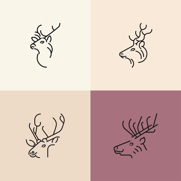 Elegant deer Line Drawing Design