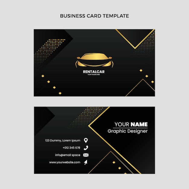 Elegant design of car rental business card