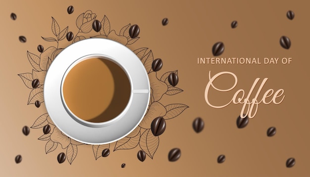 elegant design international day of coffee template