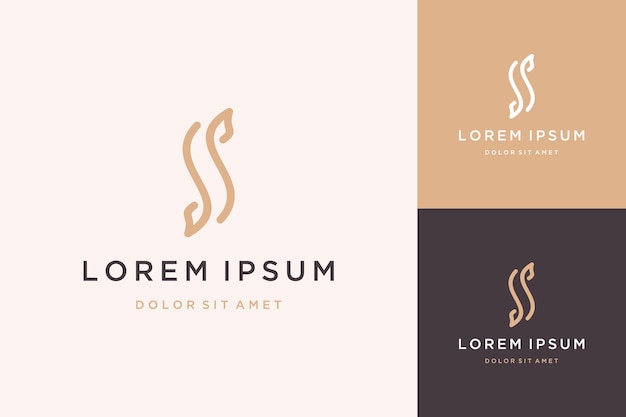 Elegant design logo or monogram or initials S