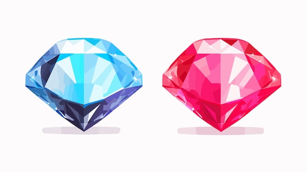 Elegant Diamond Gem Icon on White Background