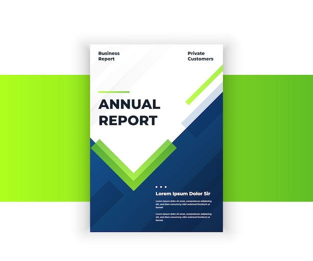 Elegant digital geometric annual report company flyer design