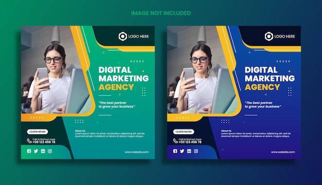 Elegant digital marketing agency social media post template