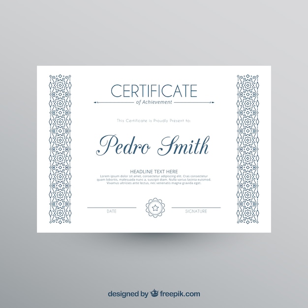 Elegant diploma template