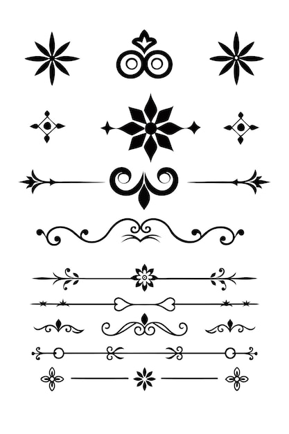 Elegant Divider Ornaments Vector Illustration