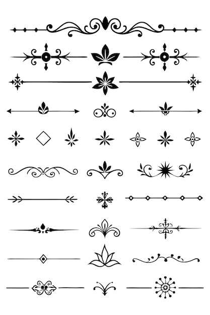 Elegant Divider Ornaments Vector Illustration