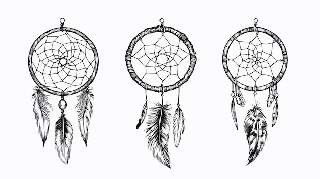 Elegant Dream Catcher Vector Icon Design for Homemade Accessories