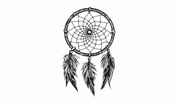 Elegant Dream Catcher Vector Icon Design for Homemade Accessories