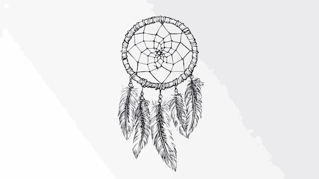 Elegant Dream Catcher Vector Icon Design for Homemade Accessories