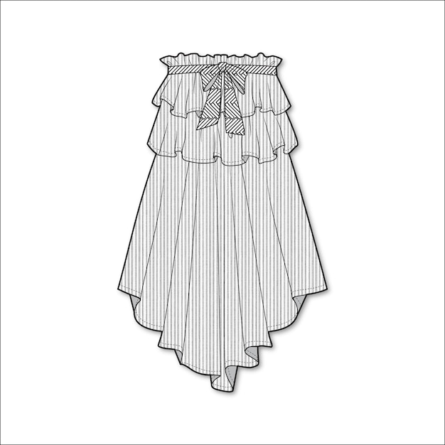 Vector elegant dress skirt fashion style cloth