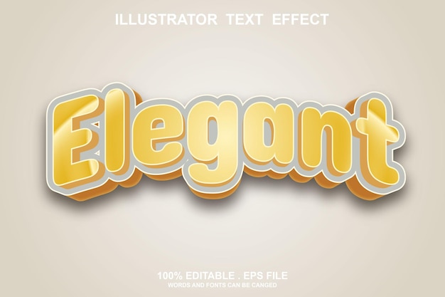 elegant editable text effect