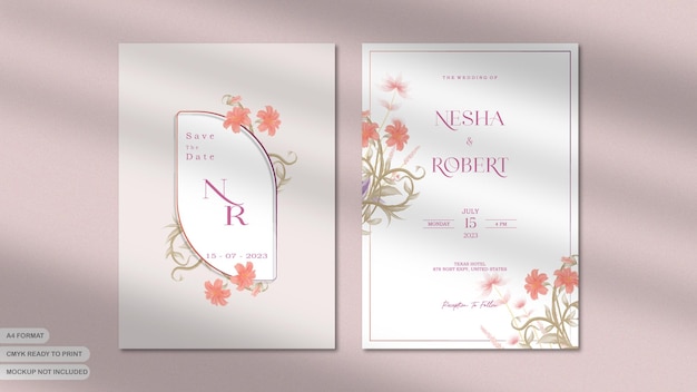 Elegant engagement invitation template