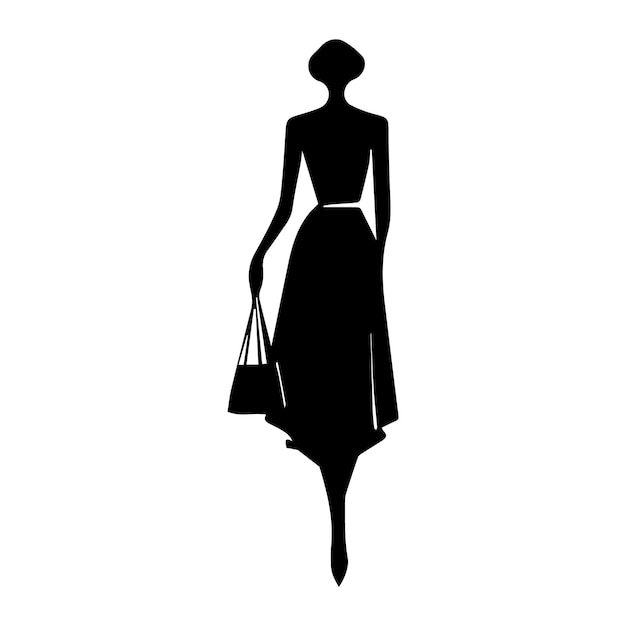 Vector elegant fashion and beauty woman silhouette stylish logo design vector illustration for modern brand