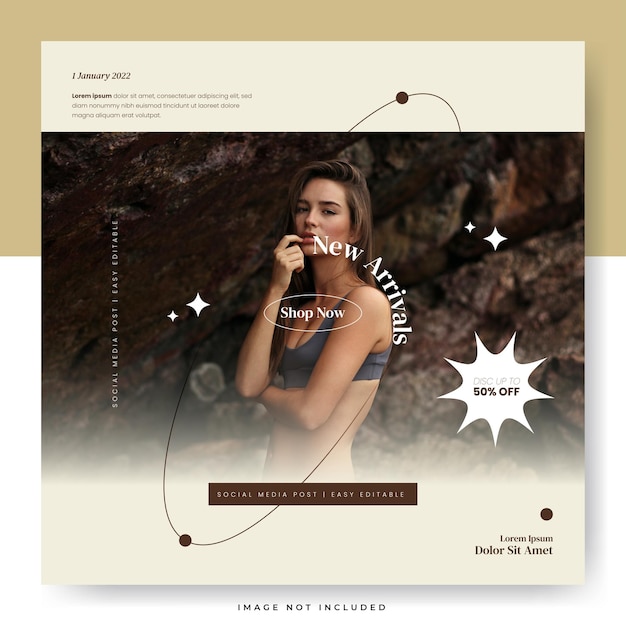 Elegant fashion catalog social media template