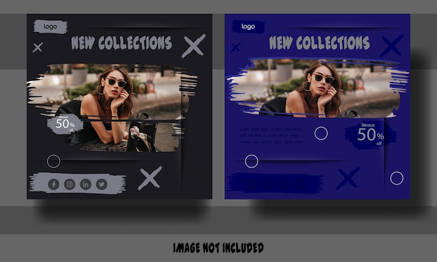 Elegant fashion sale social media template