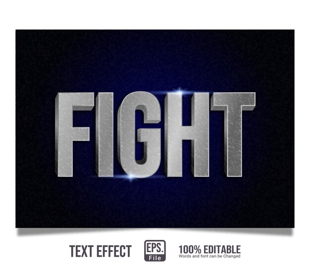 Elegant fight editable text effect style