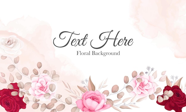 Elegant floral background with beautiful flower ornaments