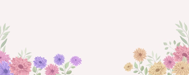 Elegant floral banner