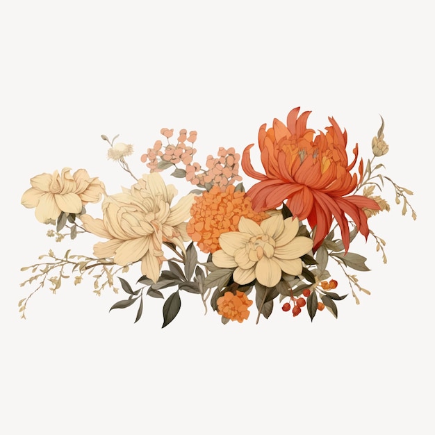 Elegant floral bouquet illustration