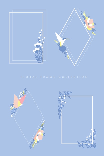 Elegant floral frame collection