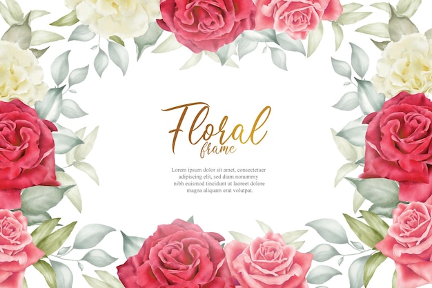 Elegant Floral frame flowers 