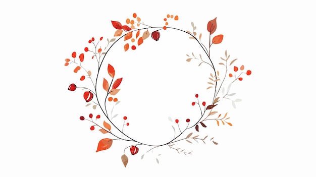 Vector elegant floral round frame graphic element for websites