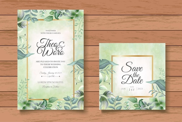 Elegant Floral Wedding Invitation Card Template