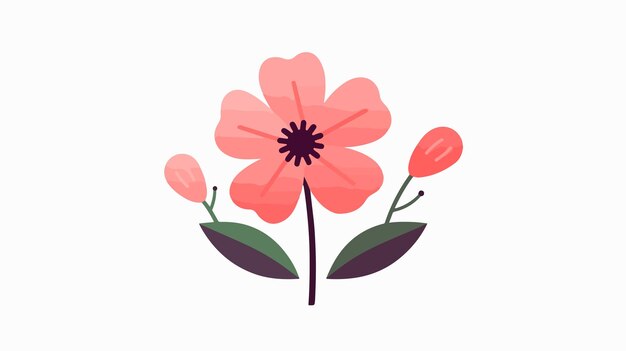 Vector elegant flower icon vector design for creative projects