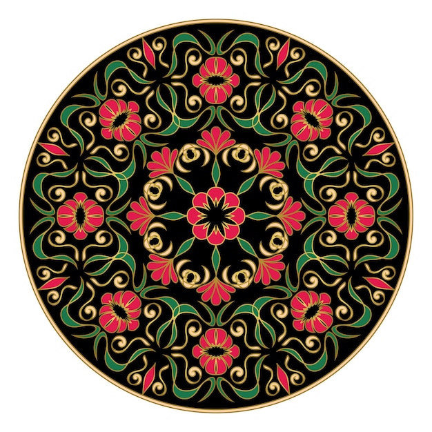 Elegant flower mandala. Floral gesign element.