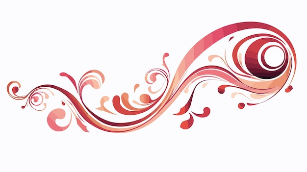 Vector elegant flowing swirls of sophistication and artistry