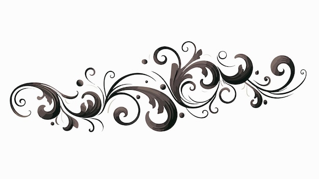 Vector elegant flowing swirls of sophistication and artistry