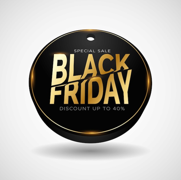 elegant gold Black Friday logo design