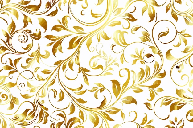 Vector elegant gold floral pattern vector background clipart