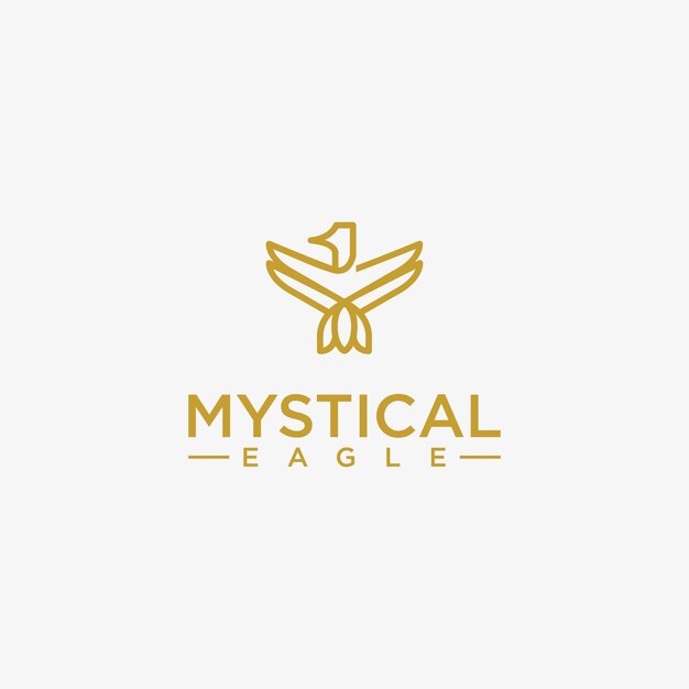 elegant golden eagle logo template