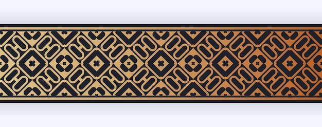 Elegant golden ornamental border template