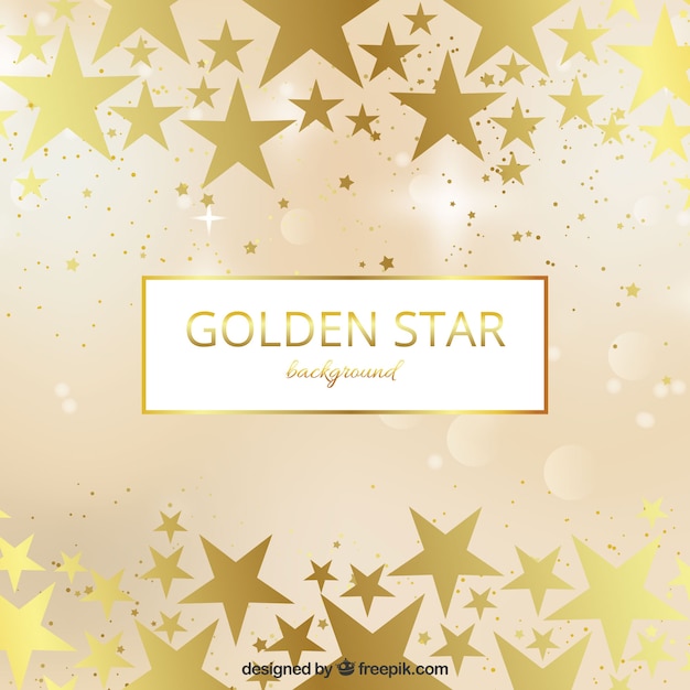 Elegant golden star background design