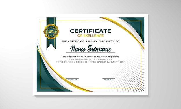 elegant gradient certificate design template