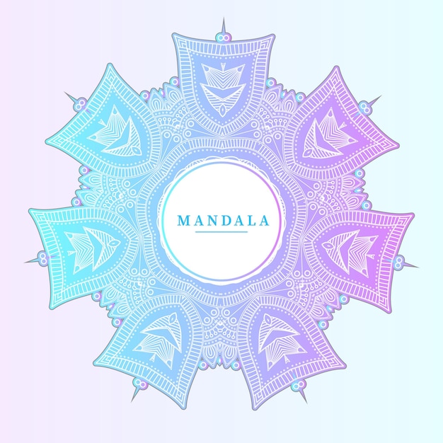 elegant gradient mandala vector for design