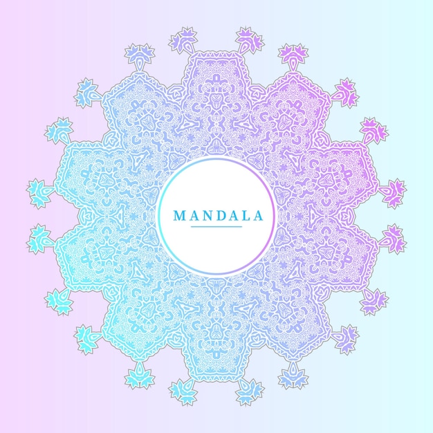 elegant gradient mandala vector for design