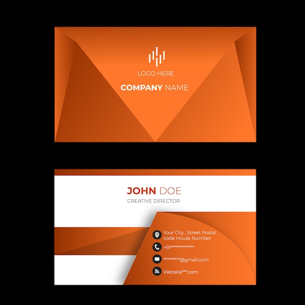 Elegant gradient sleek business cards modern design