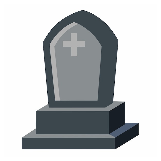 Vector elegant gravestone tombstone vector art for memorial design