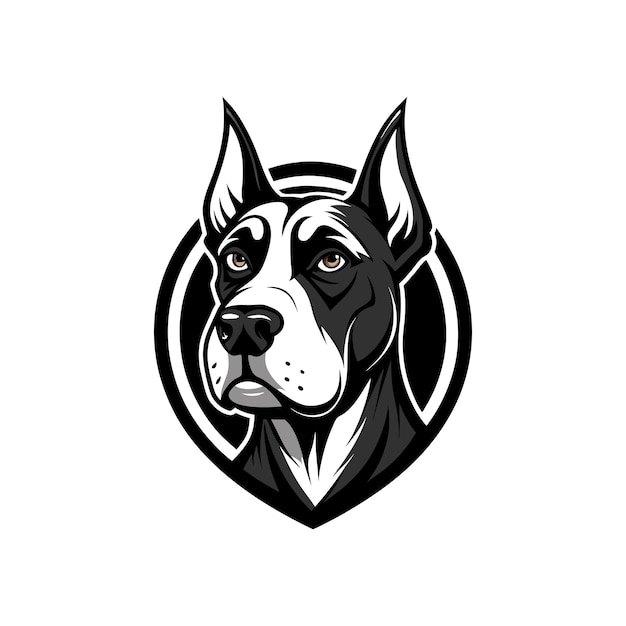 Elegant Great Dane Silhouette for Premium Dog Care and Training Business vector design style