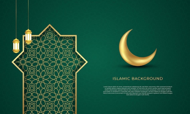 elegant green islamic background with seamless pattern ornament design suitable for banner design