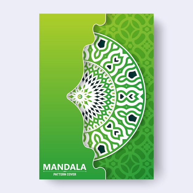 Elegant green mandala cover design