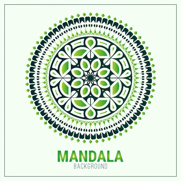 Elegant green mandala design