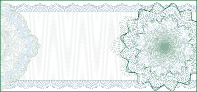 Elegant Guilloche Background for Gift Certificate Coupon or Banknote