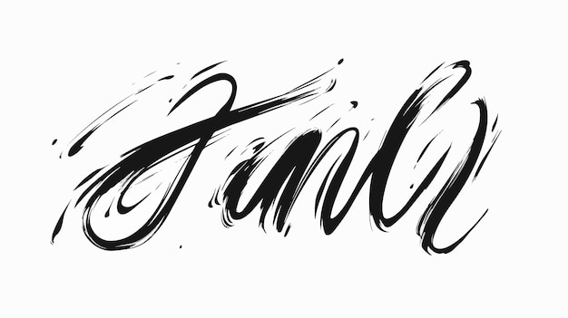 Vector elegant handwritten black brush script letters vector