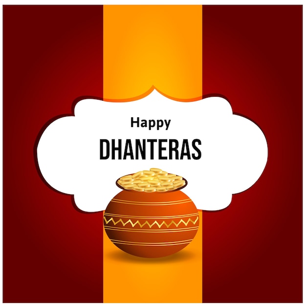 Elegant happy dhanteras beautiful festival vector design