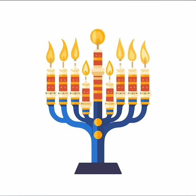 Elegant Happy Hanukkah Horizontal Banner Illustration